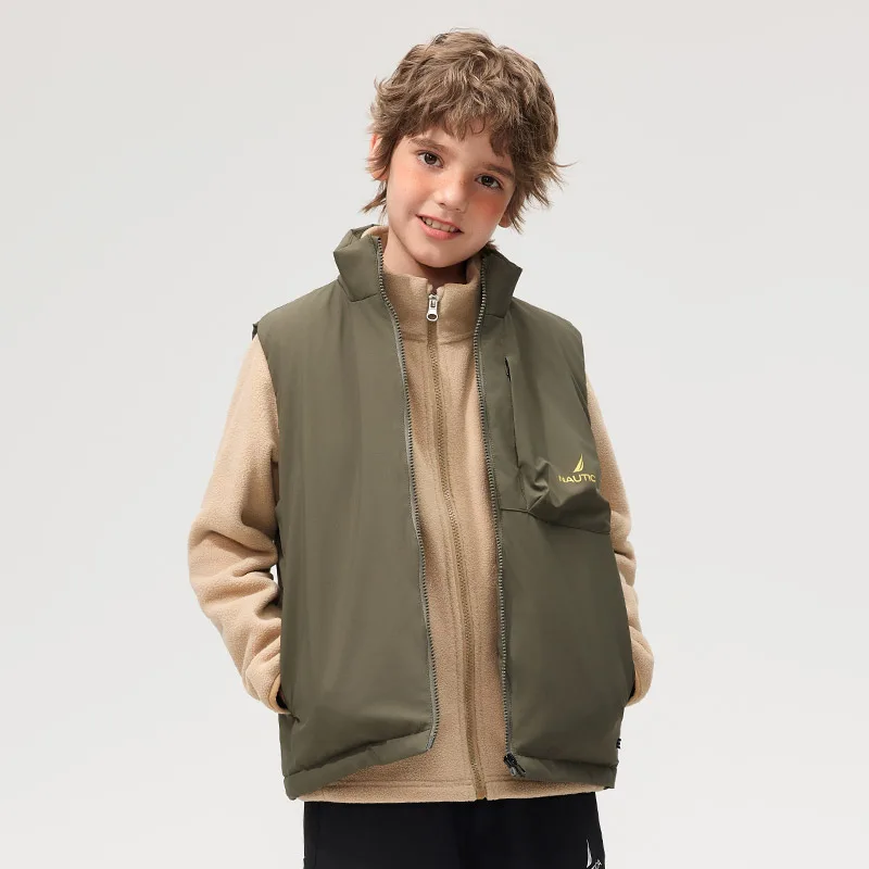 Детская пуховая жилетка NAUTICA, Army Green — фото 4