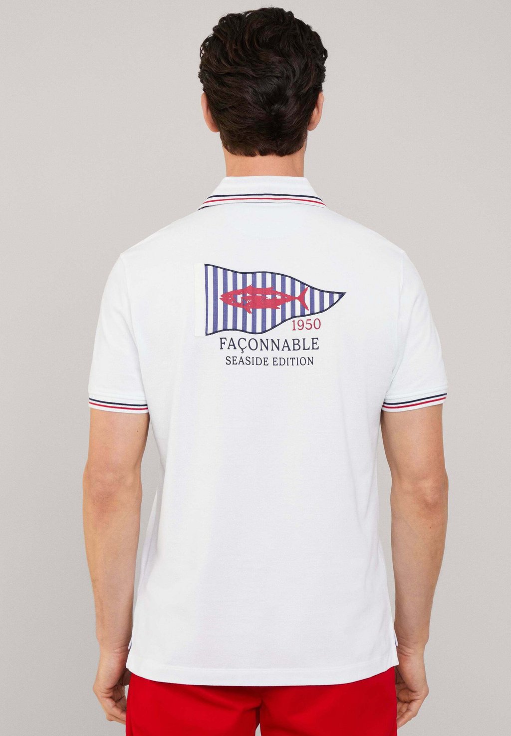 

Рубашка поло CHEST PRINT Façonnable, белый