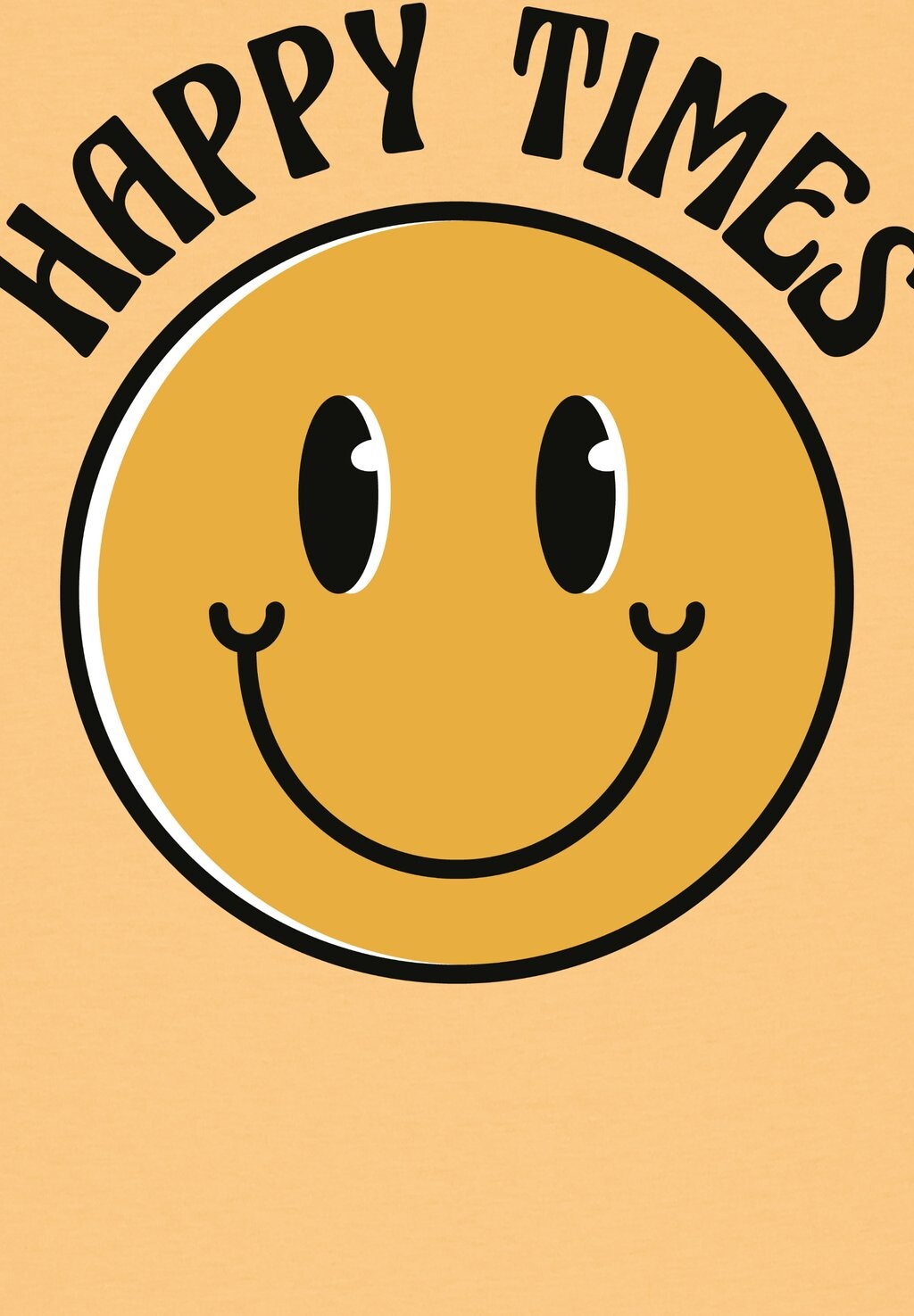 

Футболка с принтом HAPPY TIMES SMILEY EMOJI watapparel, желтый