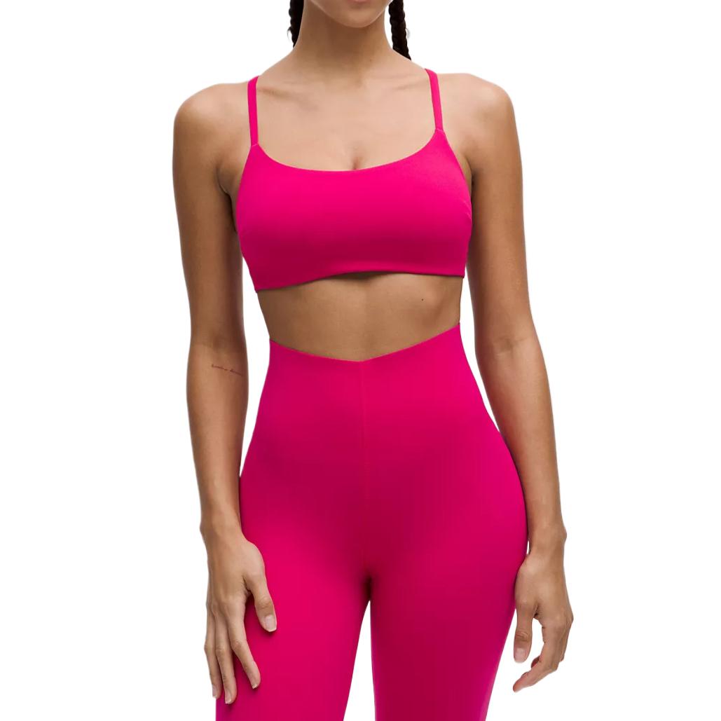 

Бюстгальтер спортивный Everlux Wunder Train Strappy Racer легкой поддержки Lululemon, Passionate