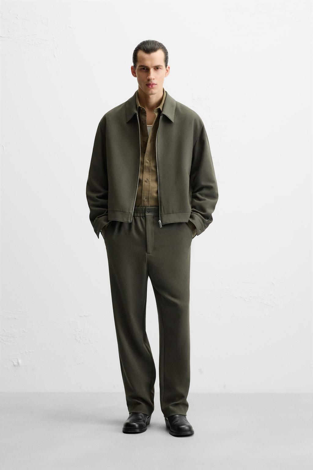 

Брюки обычного покроя ZARA, хаки