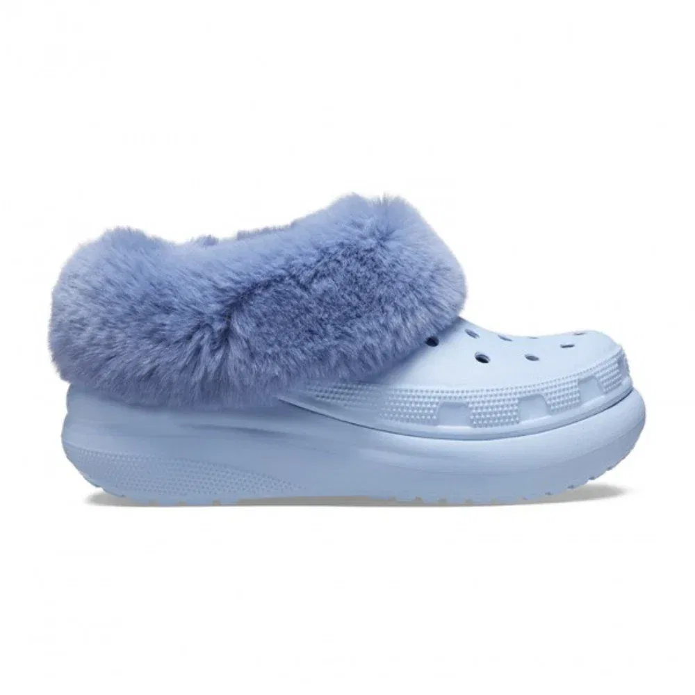 Сабо Crocs Furever Crush 208446-4NS, синие, на подкладке из искусственной овчины, JAX1234 — фото 2