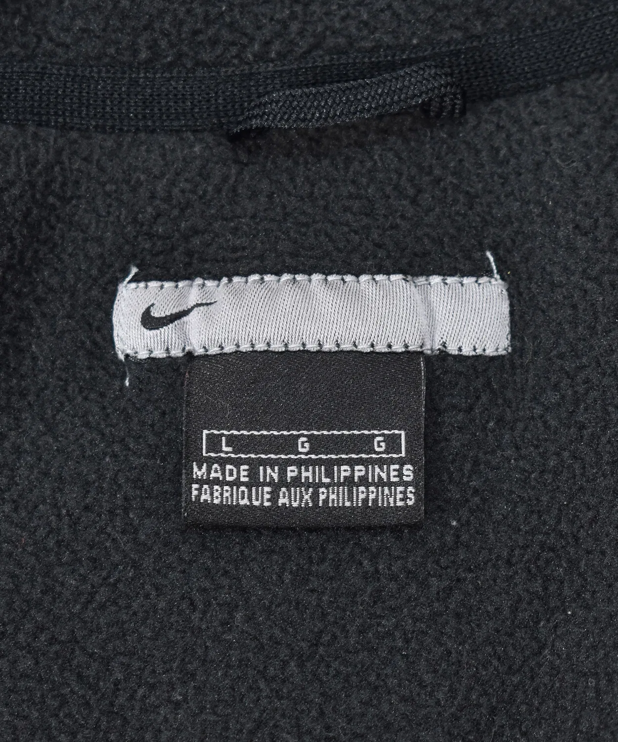 Винтажная куртка Nike с утеплителем, флисовый нейлон, чёрный — фото 3