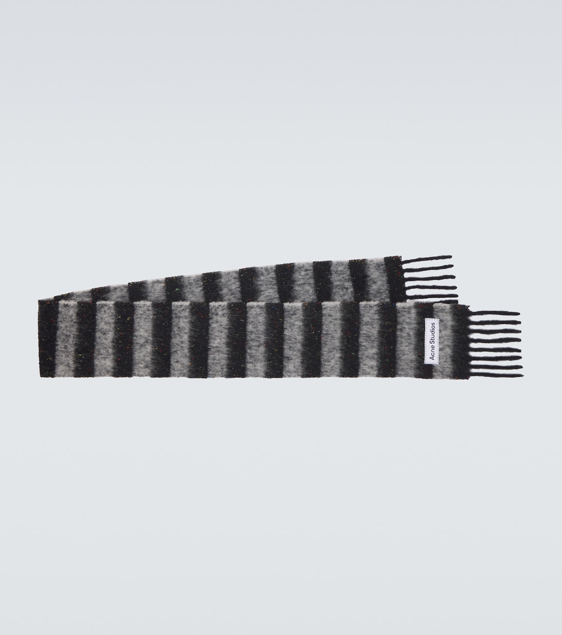 

Полосатый шарф из смеси альпаки Acne Studios, Black Grey