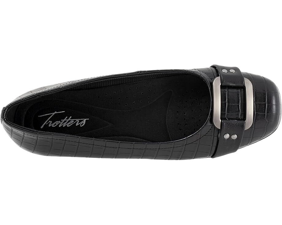 Женские балетки Trotters Sizzle Signature T1251-011, размер 11, черные, кожаные, без застежек, FZP418 — фото 4