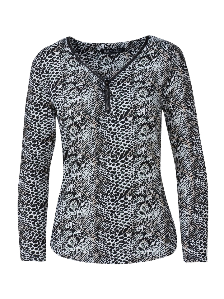 

Женская футболка с длинными рукавами и принтом в ЧЕРНОМ цвете KOROSHI