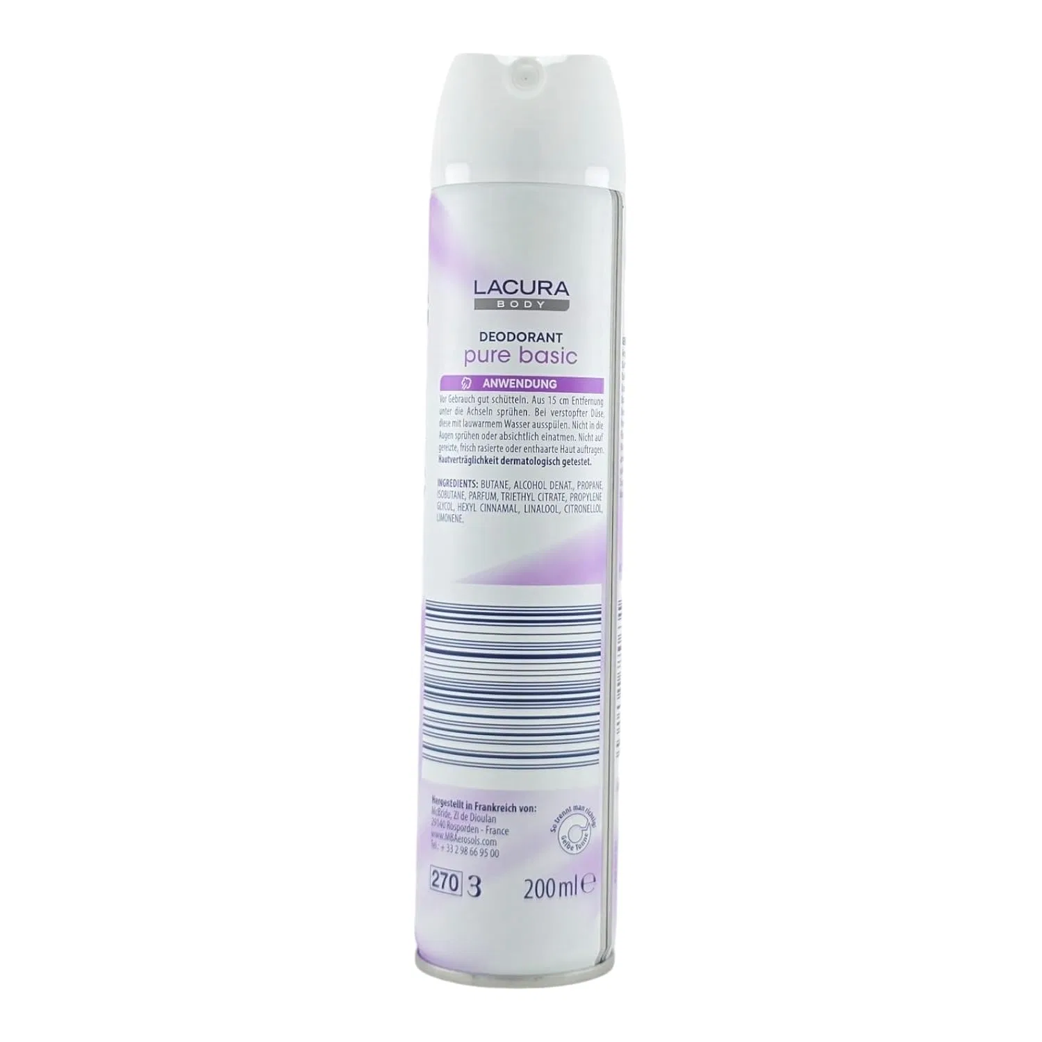 Дезодорант для тела Pure Basic с цветочным ароматом (200 мл, 3 шт.) от Lacura Generisch — фото 3