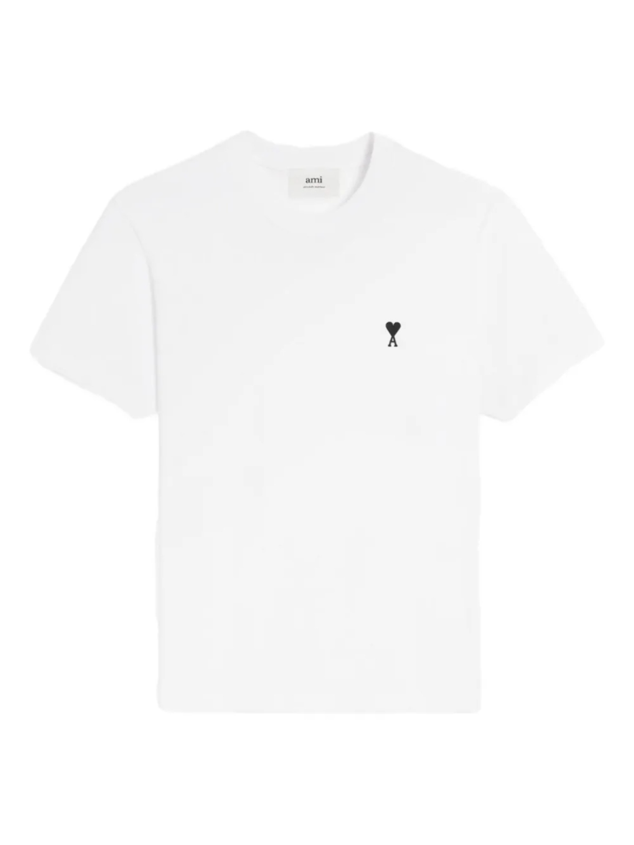 

Футболка из хлопка с вышитым сердцем AMI Paris, белый