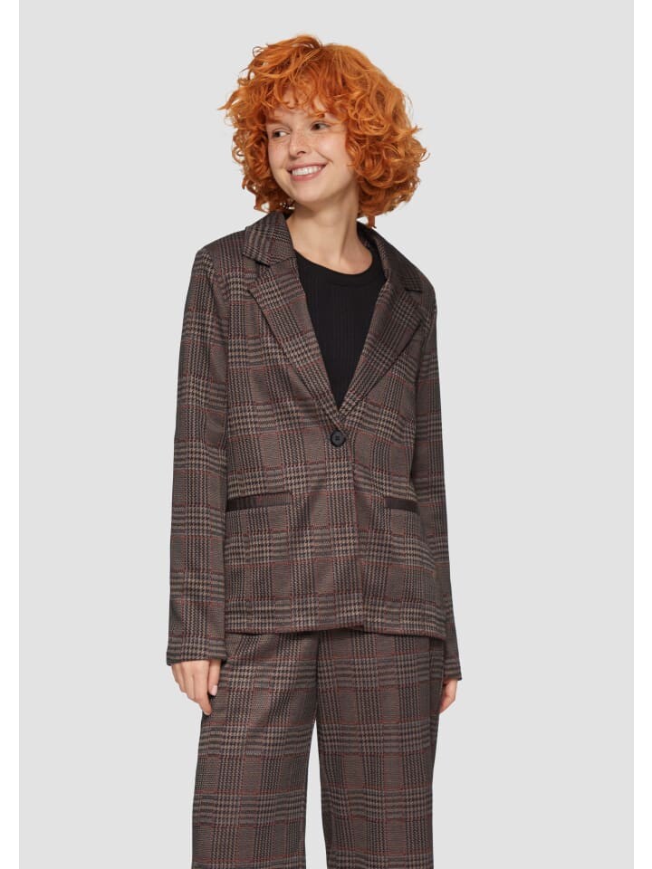 

Блейзер QS Indoor-Blazer langarm, цвет Braun-mehrfarbig