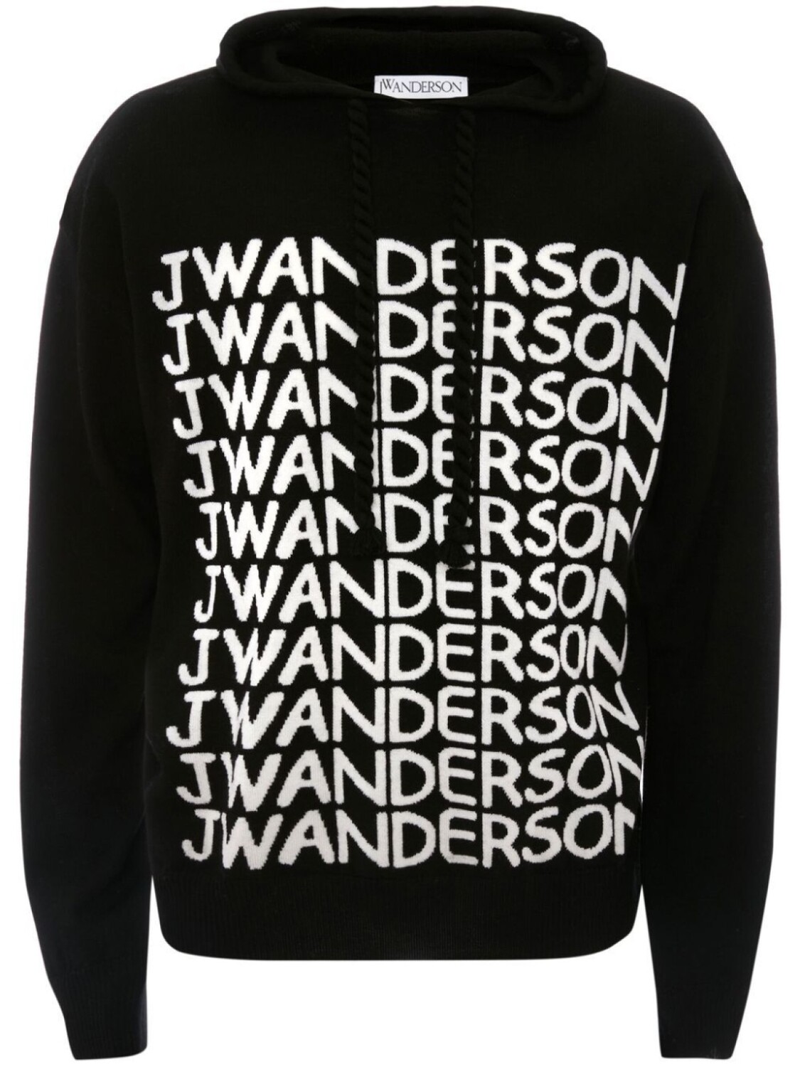 

JW Anderson худи с длинными рукавами и логотипом, черный