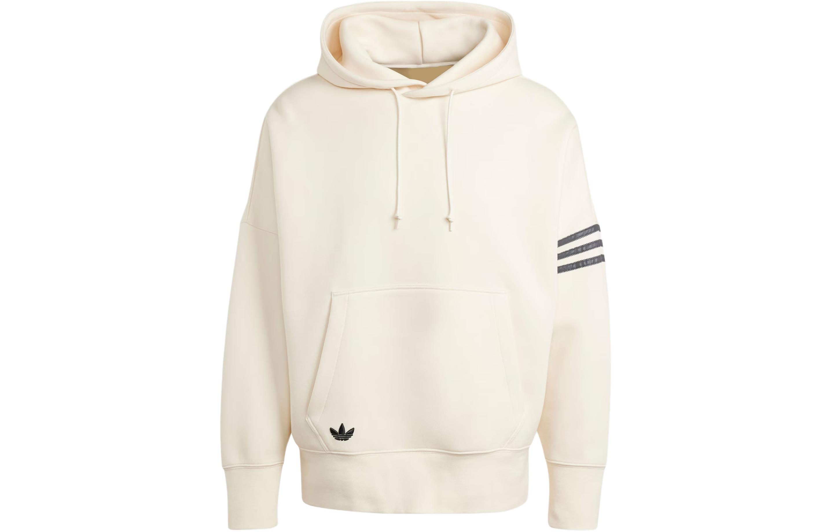 

Толстовка с логотипом и тремя полосками Adidas Originals, цвет Wonder White