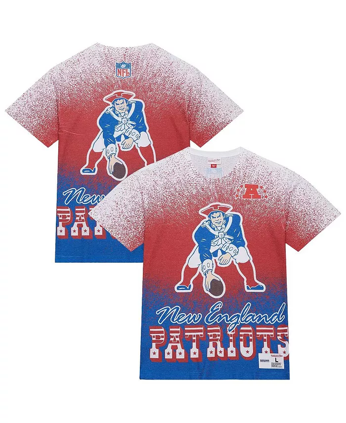 

Мужская белая футболка New England Patriots с винтажным логотипом Team Burst Mitchell & Ness