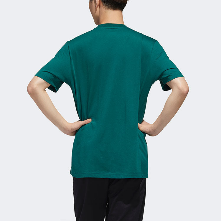 Футболка adidas neo Sports Round Neck Short Sleeve Green, зеленый — фото 4