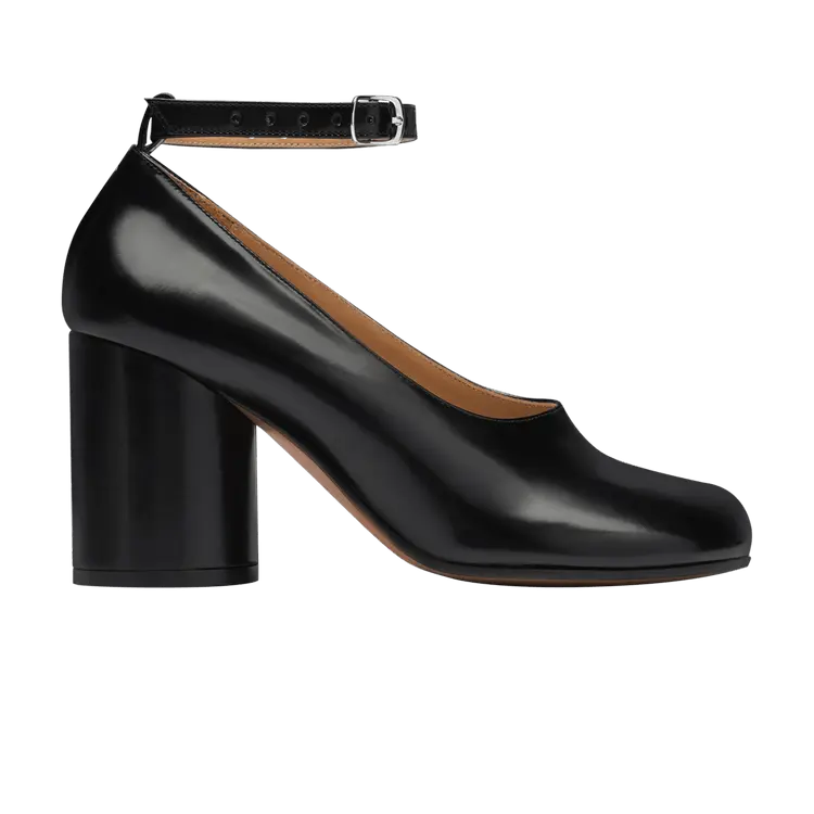 Кроссовки Maison Margiela Wmns Tabi Leather Heels 'Black', черный