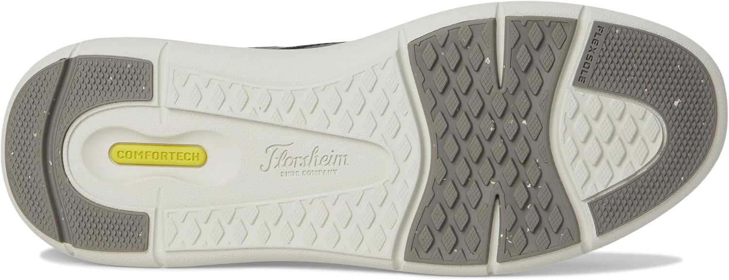 Мужские слипоны Florsheim Fleet с простым носком, белый/черный — фото 3
