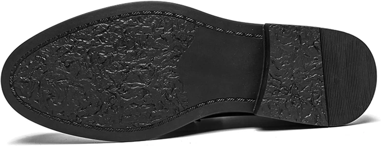 Лоферы серые, Men's Loafers Simple Slip On Penny Loafers Vegan Leather Anti-Slip Flexible Comfortable Fashion Slip On PUGHGAETZF — фото 2