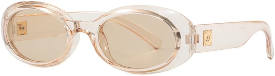 

Ретро овальные солнцезащитные очки для женщин, для езды на открытом воздухе, защита от УФ-излучения UV400; панк-солнцезащитные очки для мужчин, для езды на велосипеде на открытом воздухе KTUCN, Champagne