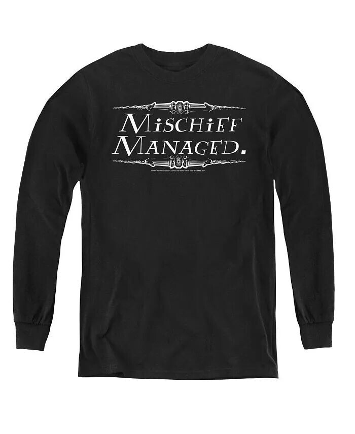 

Свитшот с длинным рукавом Youth Mischief Managed Harry Potter, черный