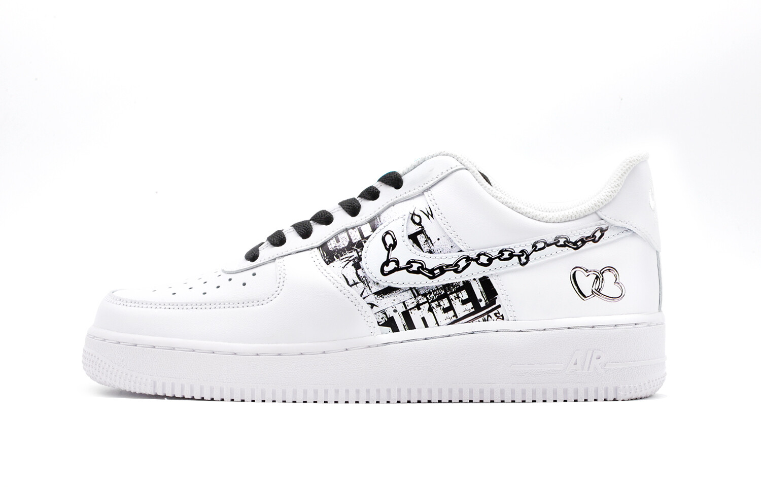 

Кроссовки Nike Air Force 1 Skateboarding Shoes Men Low-top White/black, черный/белый