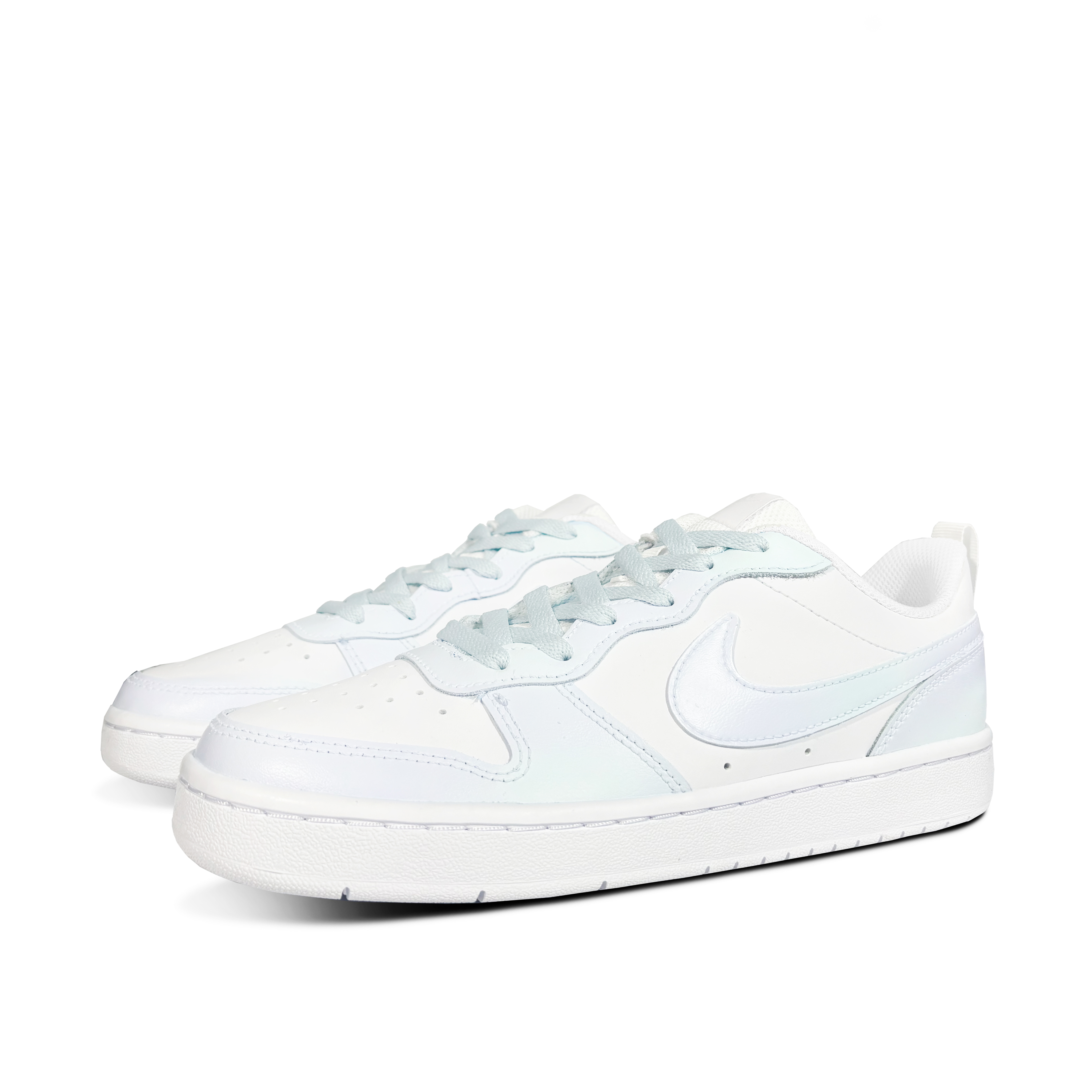 Nike Низкие детские кроссовки для скейтбординга Court Borough, синие, зеленые, для подростков — фото 3