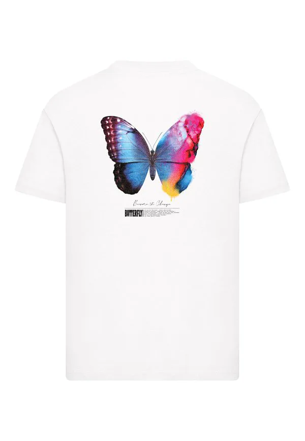 Эффект становится изменением футболка с принтом Mister Tee, White — фото 4