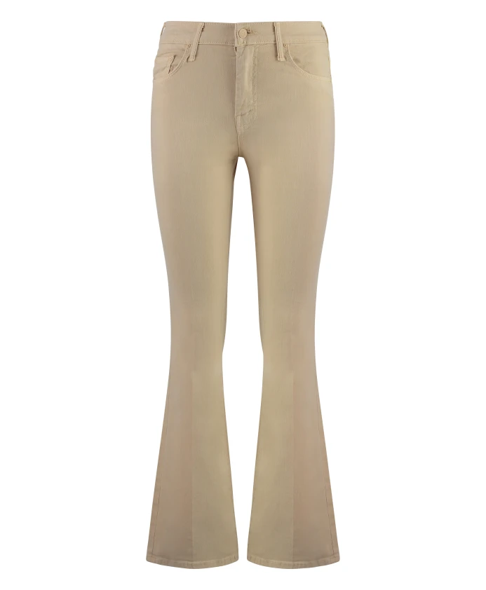 

Укороченные расклешенные джинсы для выходных Mother, бежевый