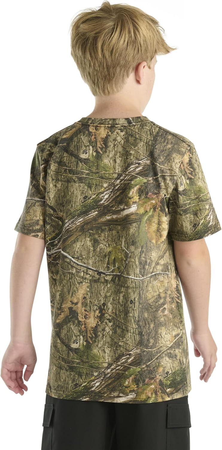 Carhartt мальчиковая футболка с коротким рукавом и логотипом, Mossy Oak Country Dna — фото 2