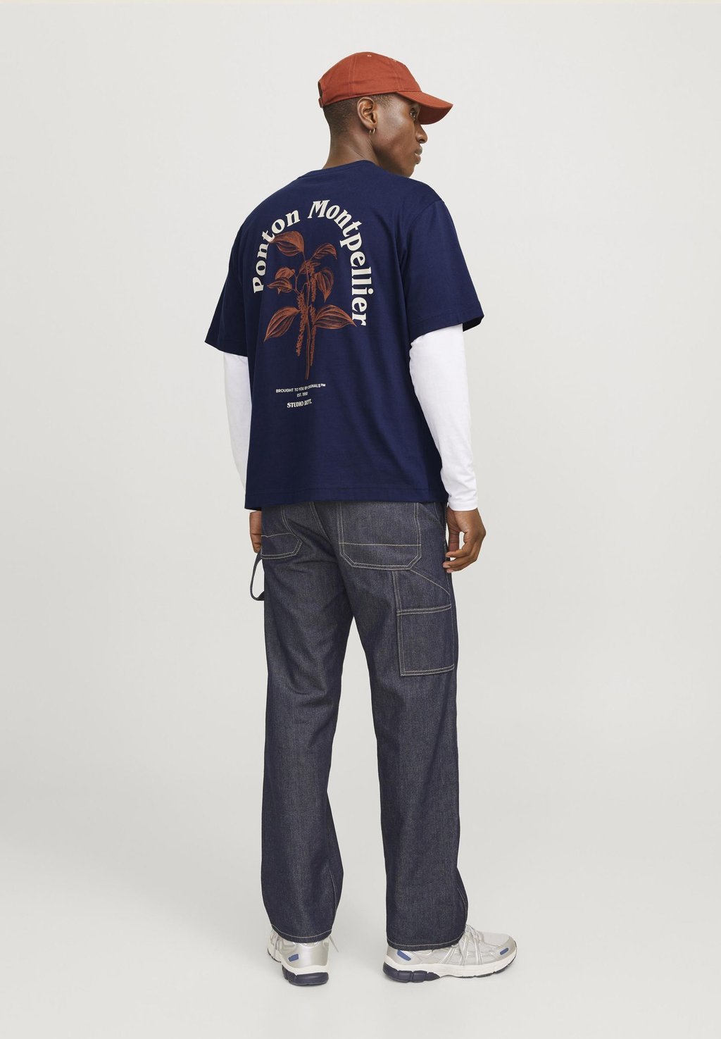 

Футболка с принтом JORPAROS EASTER SKETCH TEE CREW NECK Jack & Jones, синий