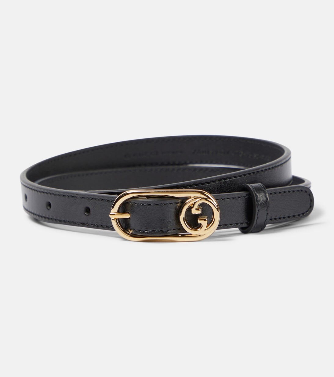

Кожаный ремень с переплетением g Gucci, черный