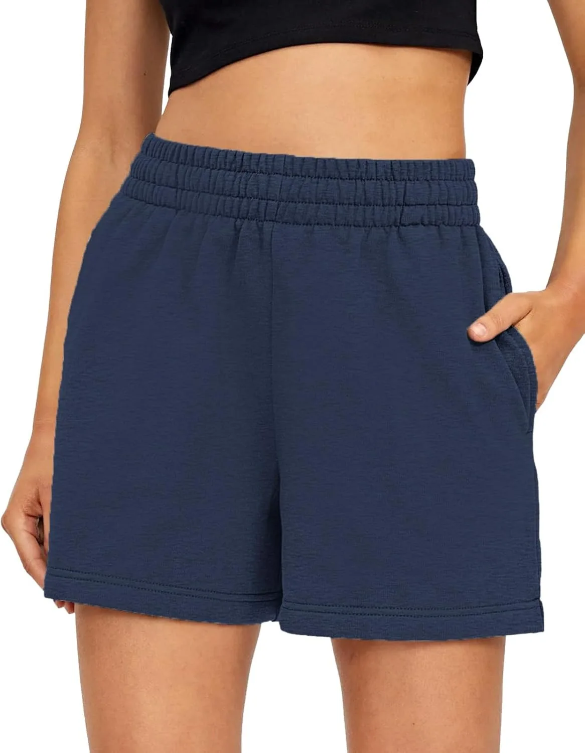 Шорты женские Casual High Waisted Baggy с карманами