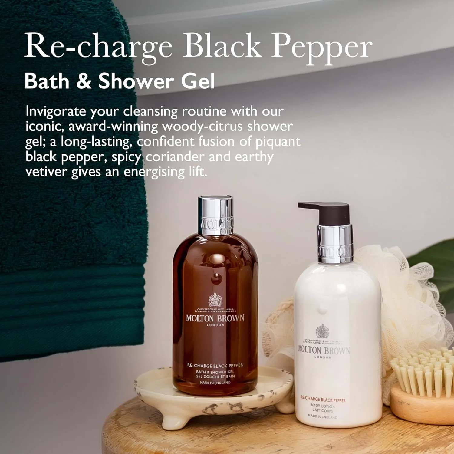 Гель для душа и ванны Re-charge Black Pepper от Molton Brown, 300 мл Molton Brown — фото 3