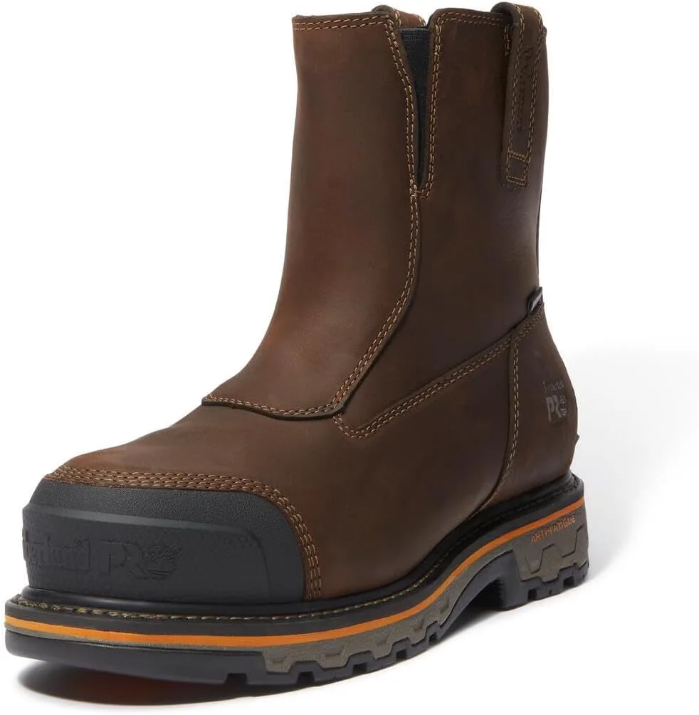 Мужские рабочие ботинки Timberland PRO True Grit Chelsea с композитным защитным носком и водонепроницаемым носком в стиле вестерн, темно-коричневый