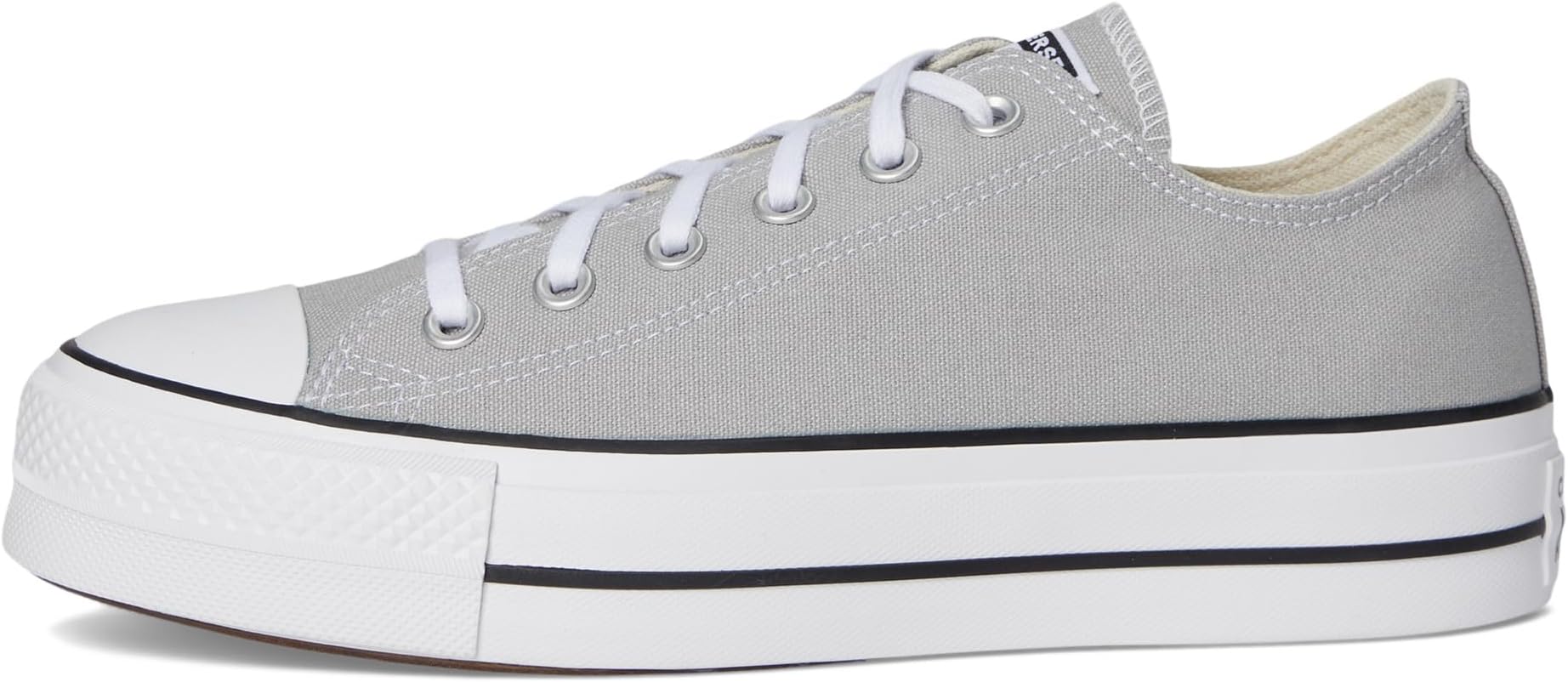 Кроссовки Converse Women's Chuck Taylor All Star Lift Platform - Ox, Grey Area/White/Black — фото 4