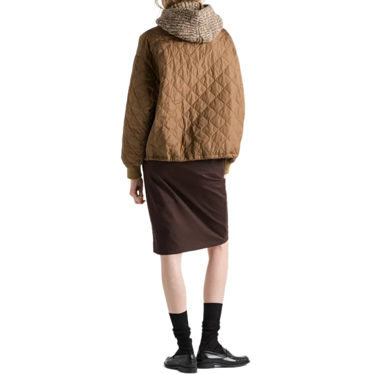 Prada Куртки женские, пробковые, бежевые, с круглым вырезом, средней толщины, другие — фото 3