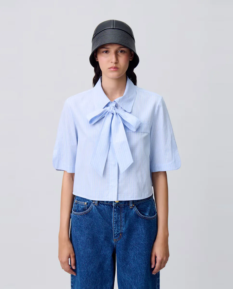

Женская короткая рубашка в клетку Claudie Pierlot, мультиколор