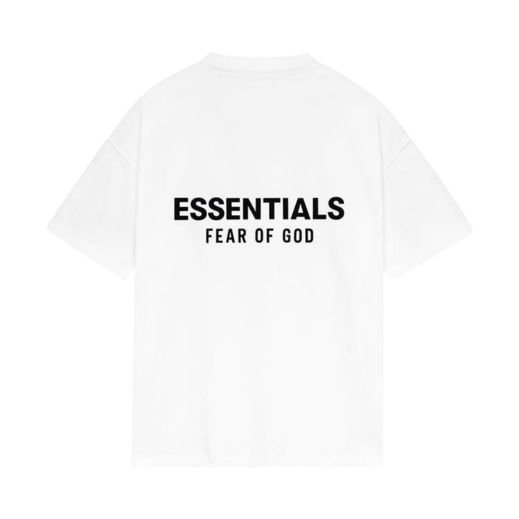 Футболка Fear of God Essentials Classic Fit T-Shirt 'Bright White', белый — фото 2
