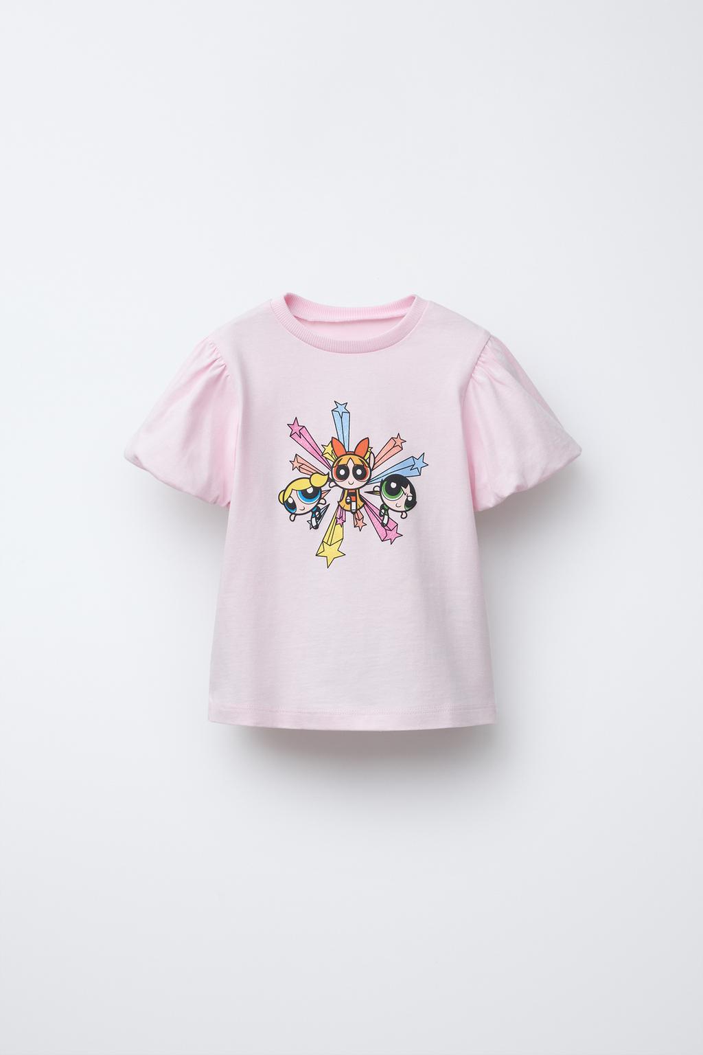 

Блестящая футболка supernenas ZARA, цвет Pastel pink