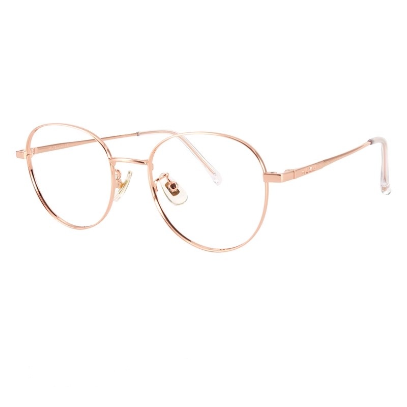 

MUZU Унисекс овальные очковые оправы из сплава, Rose gold-C12 frame