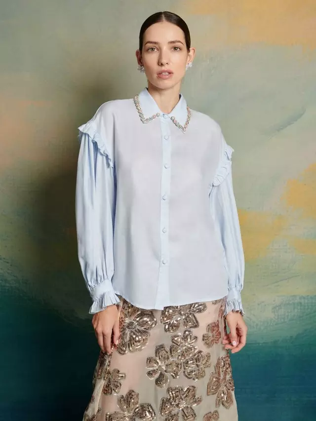 

Рубашка Sister Jane Pirouette Jewel Collar, синий