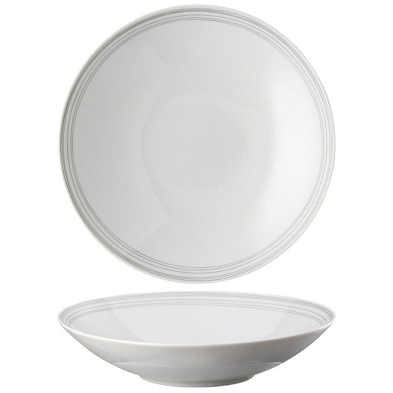 

TAC Gropius Stripes 20 Суповая тарелка 24 см Rosenthal studio-line, белый/серый