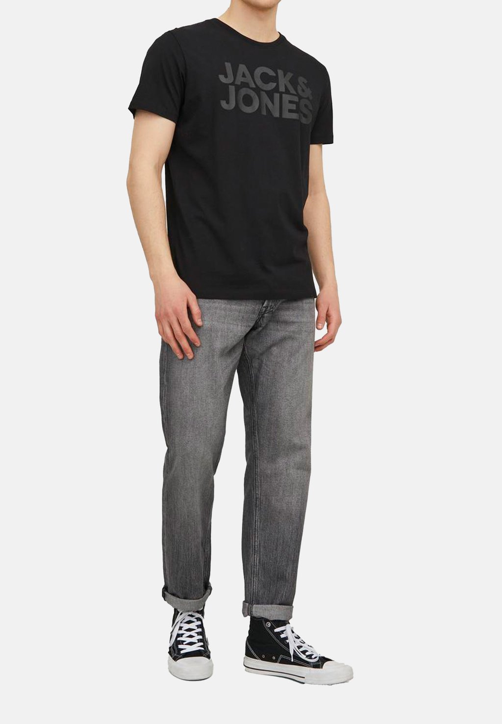 

Футболка с принтом 3ER PACK CORP Jack & Jones, черный
