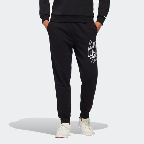 Спортивные штаны adidas neo Lacing Printing Sports Pants Black, черный — фото 2