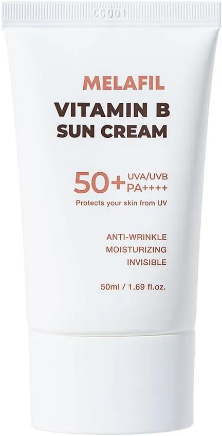 Солнцезащитный крем для лица с витамином B, MELAFIL, SPF 50