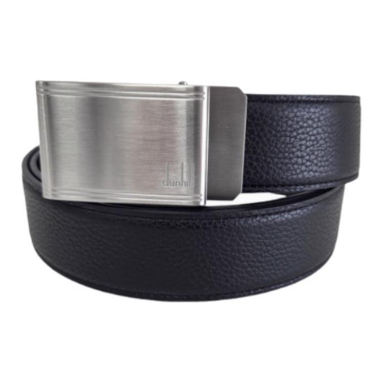 

Dunhill Мужской кожаный ремень из коровьей кожи черный шириной 3.5 см, Black