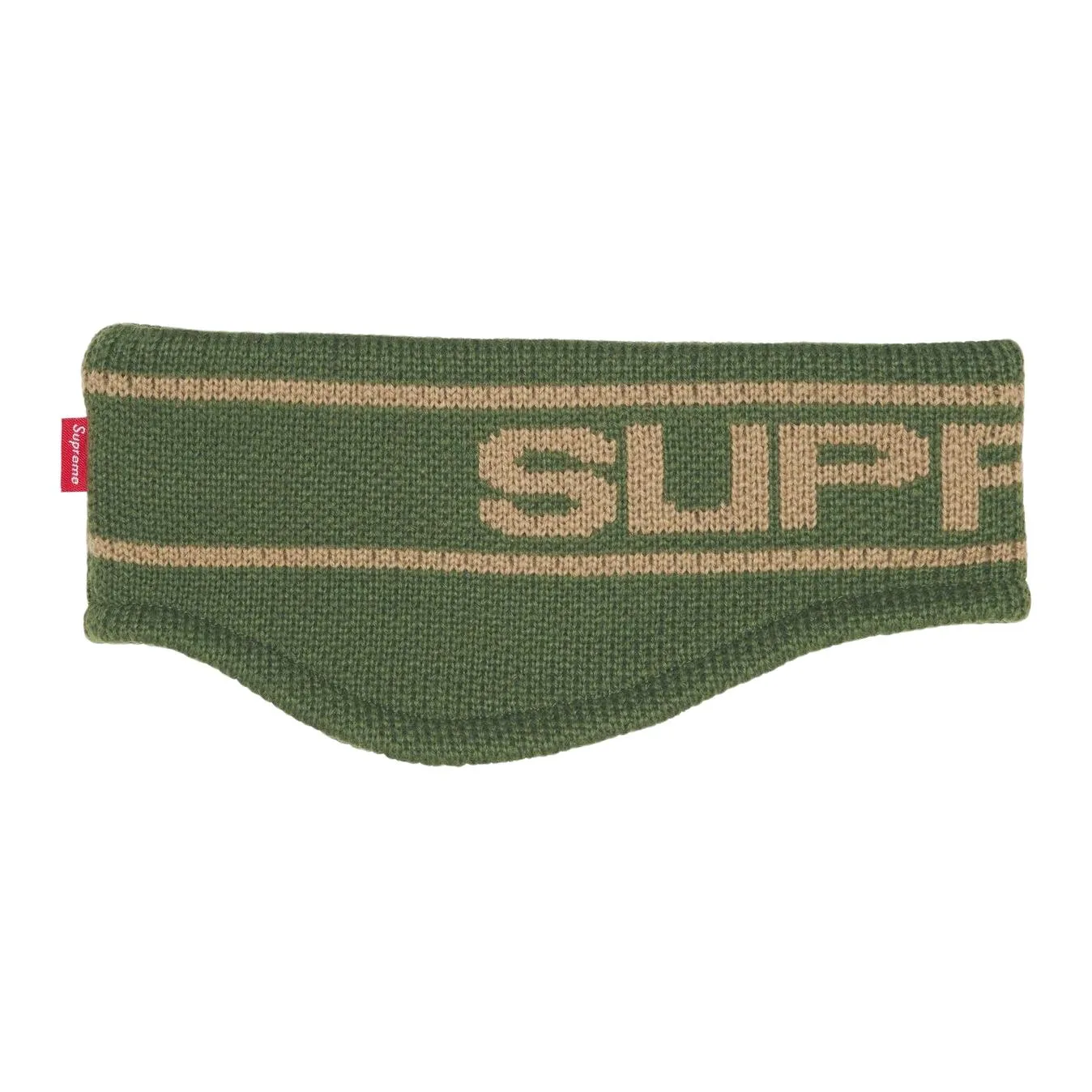 Повязка на голову с логотипом Supreme, оливковый