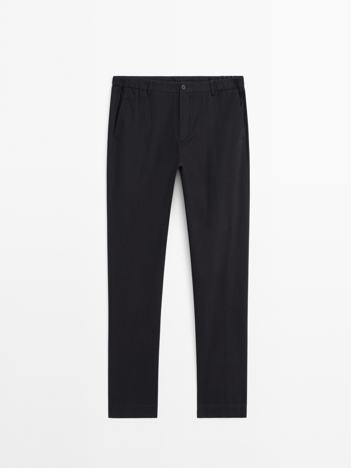 

Зауженные брюки из твила Massimo Dutti, синий