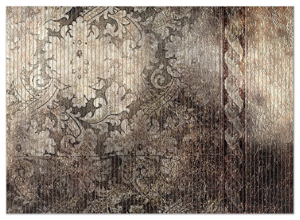 

Коврик для душа Wallario, нескользящий коврик, коврик для ванной, коврик для двери, темно-коричневый узор с завитушками, размер примерно 90 x 65 см