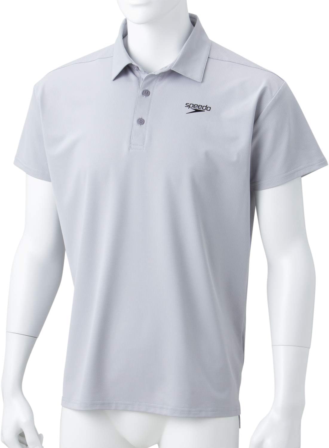

Футболка-поло Speedo S/S Standard Dry с коротким рукавом, унисекс, для плавания, SA41909, серый