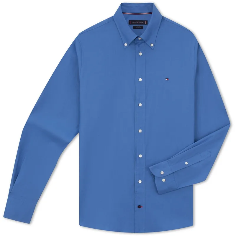 Рубашка мужская с лацканом Tommy Hilfiger, Light Blue 0GZ — фото 4