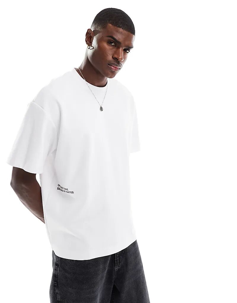 

Футболка свободного покроя белого цвета Jack & Jones